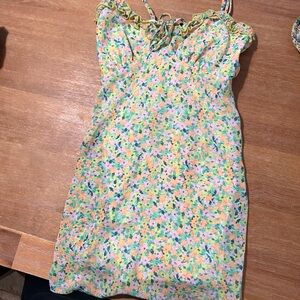 Wild Fable Pink and Green Sequin Sundress